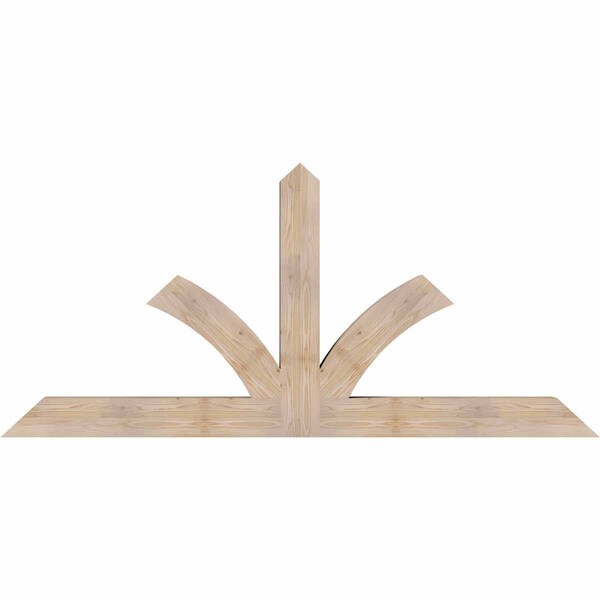Ekena Millwork Richland Smooth Timber Gable Bracket, Douglas Fir, 84"W x 38"H x 5 1/2"D x 5 1/2"F, 11/12 Pitch GBW084X38X0606RIC00SDF - main